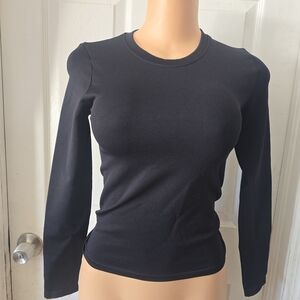 Elegant Black Long Sleeve Women's Top